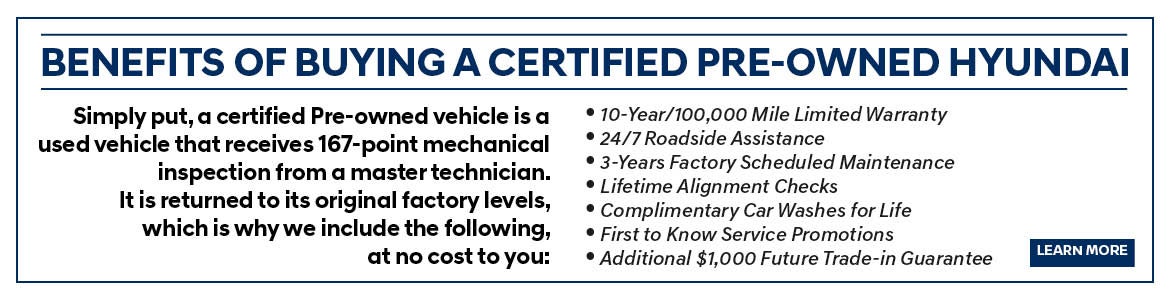Benefits of Buying a Certified Pre-Owned Hyundai